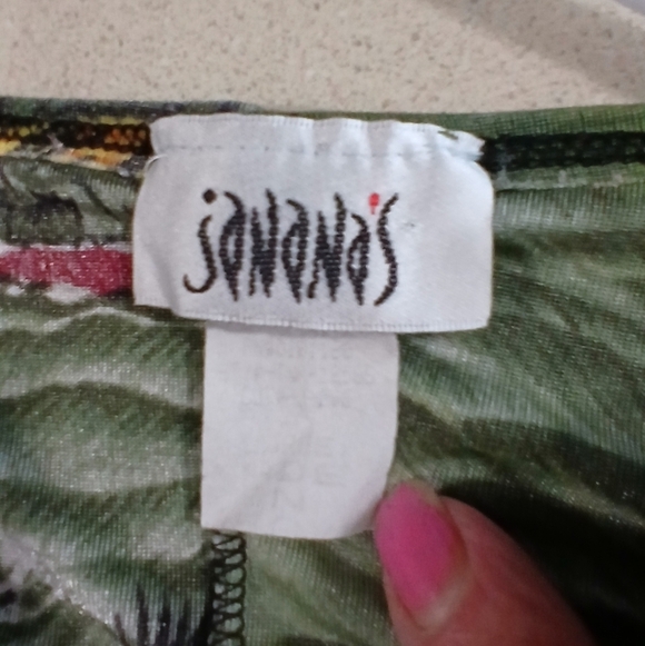 Janana's Tropical Sunset Floral Sleeveless Maxi Dress Womens Large Resortwear - Picture 8 of 8